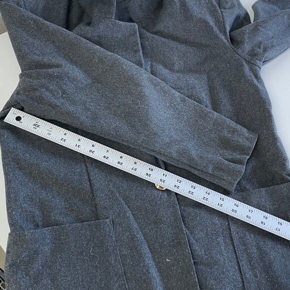 Requirements Blazer Womens 7/8 Grey Gold Button Jacket Vintage Wool - Picture 8 of 9